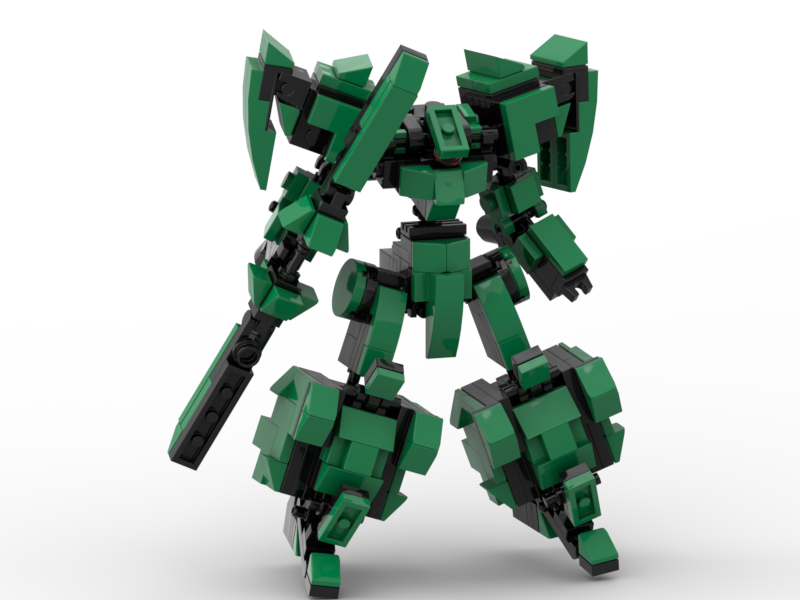 Đồ chơi lắp ráp Mech Robot Steel Green