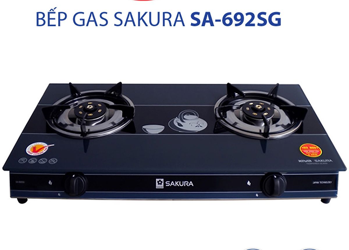 Bếp gas đôi tiết kiệm ga NAGASAKI NK-686G Mới 100% Kính cường lực, Đầu đốt đồng thau - Bảo Hành 12 THÁNG