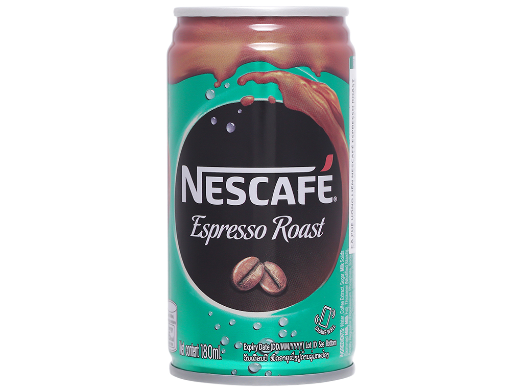 6 lon cà phê sữa NesCafé Espresso Roast 180ml
