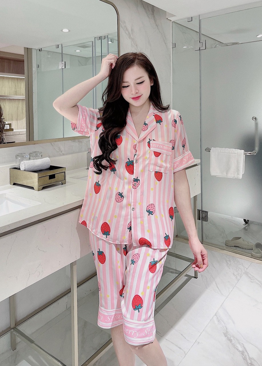 Đồ bộ mặc nhà lửng mango mềm mịn mát đẹp 478