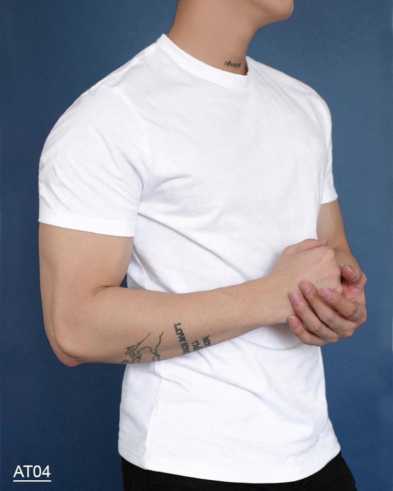 Áo Thun Trơn Màu Trắng, HaiHaiShop, Ken T-Shirt