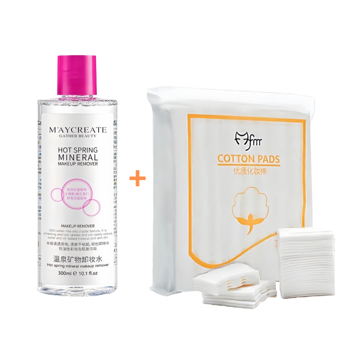 Combo of 1 makeup cleaner and 1 cotton bleach [domestic Chinese]
