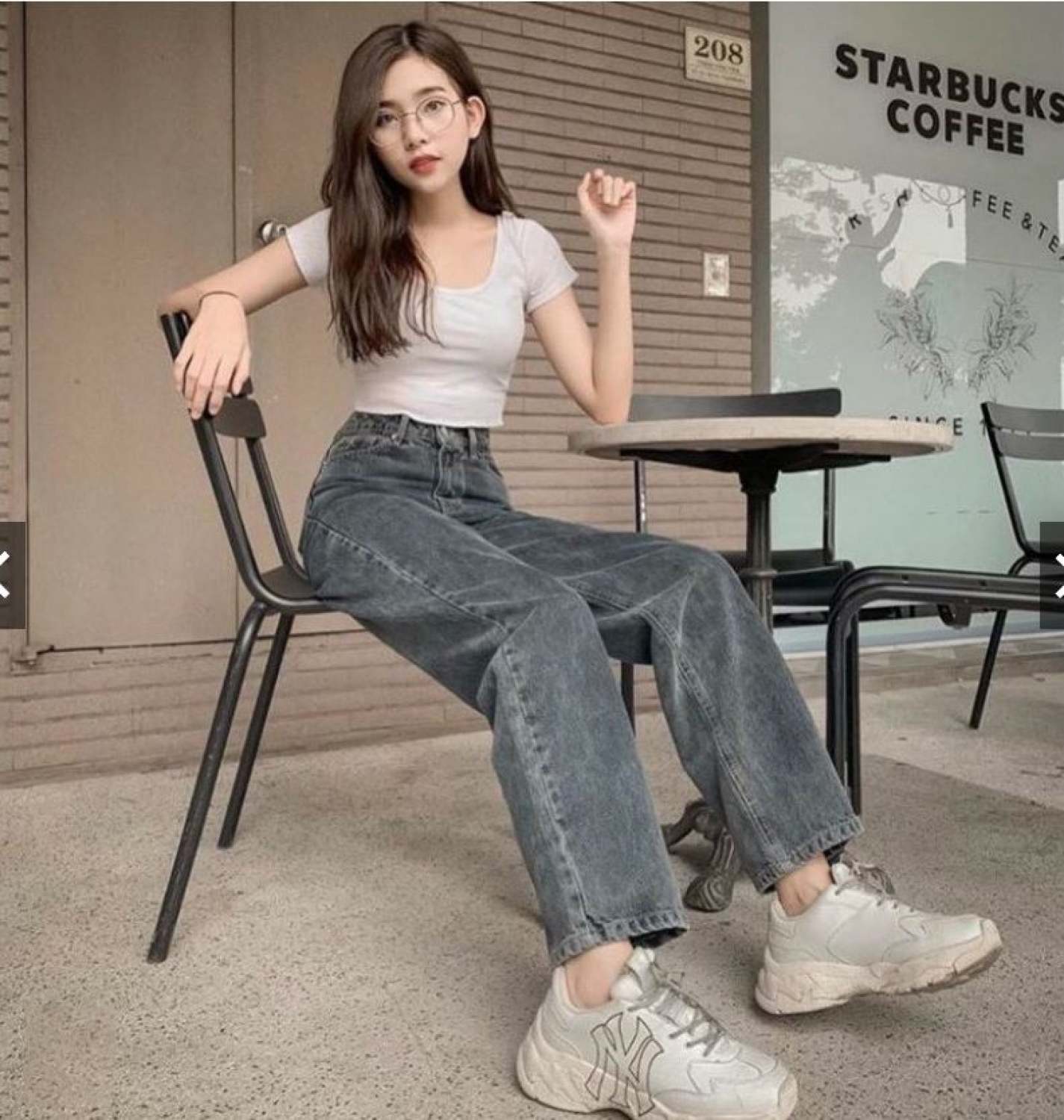Quần jean nữ ống rộng dáng suông siêu hot-3 màu