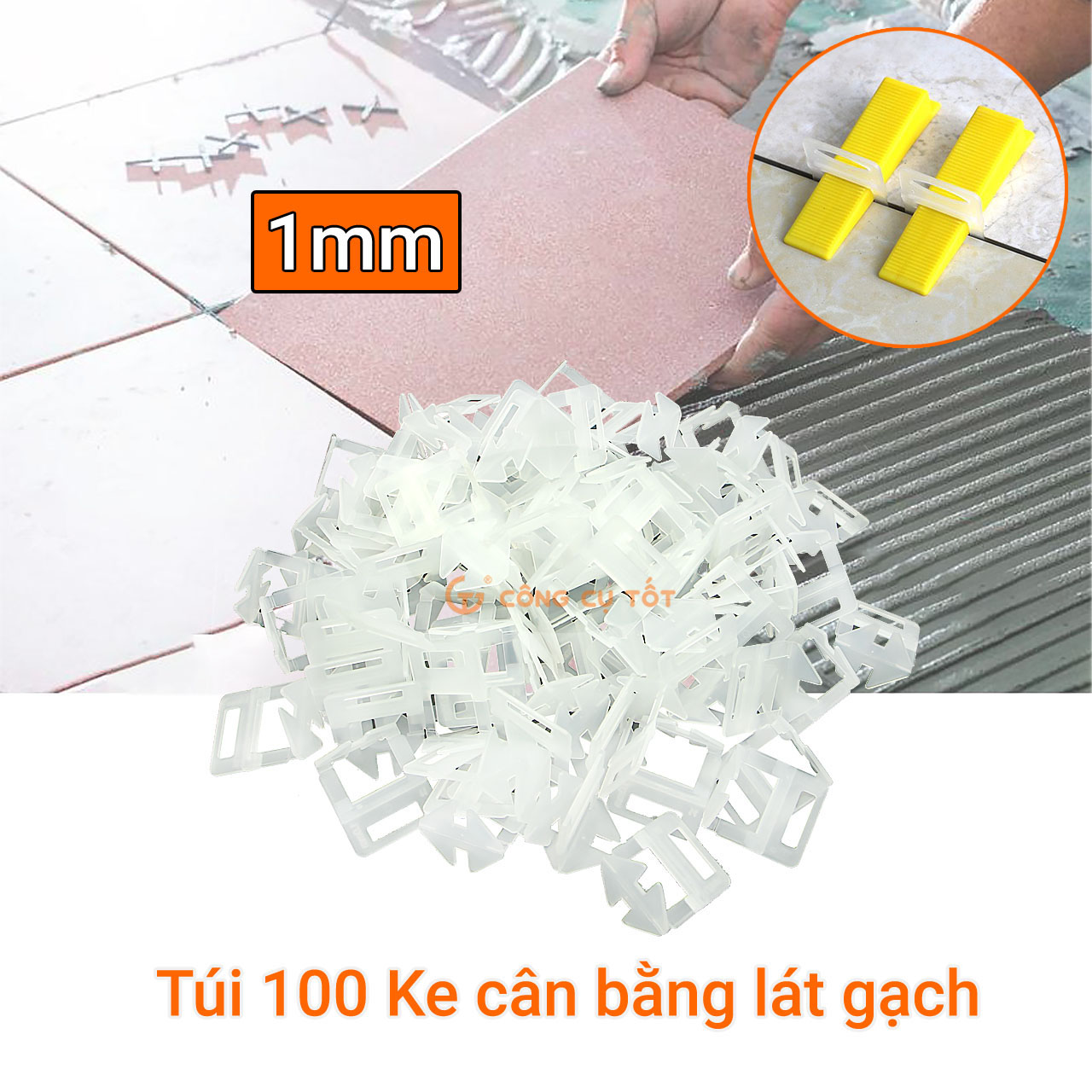 Túi 100 ke cân bằng ốp lát gạch các cỡ