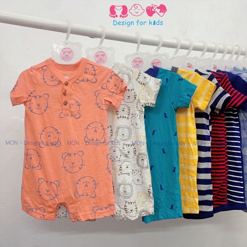 (Size 6-9m) (Link 2) Bộ body đùi romper xuất dư Car.ter's cho bé trai (chọn mẫu)