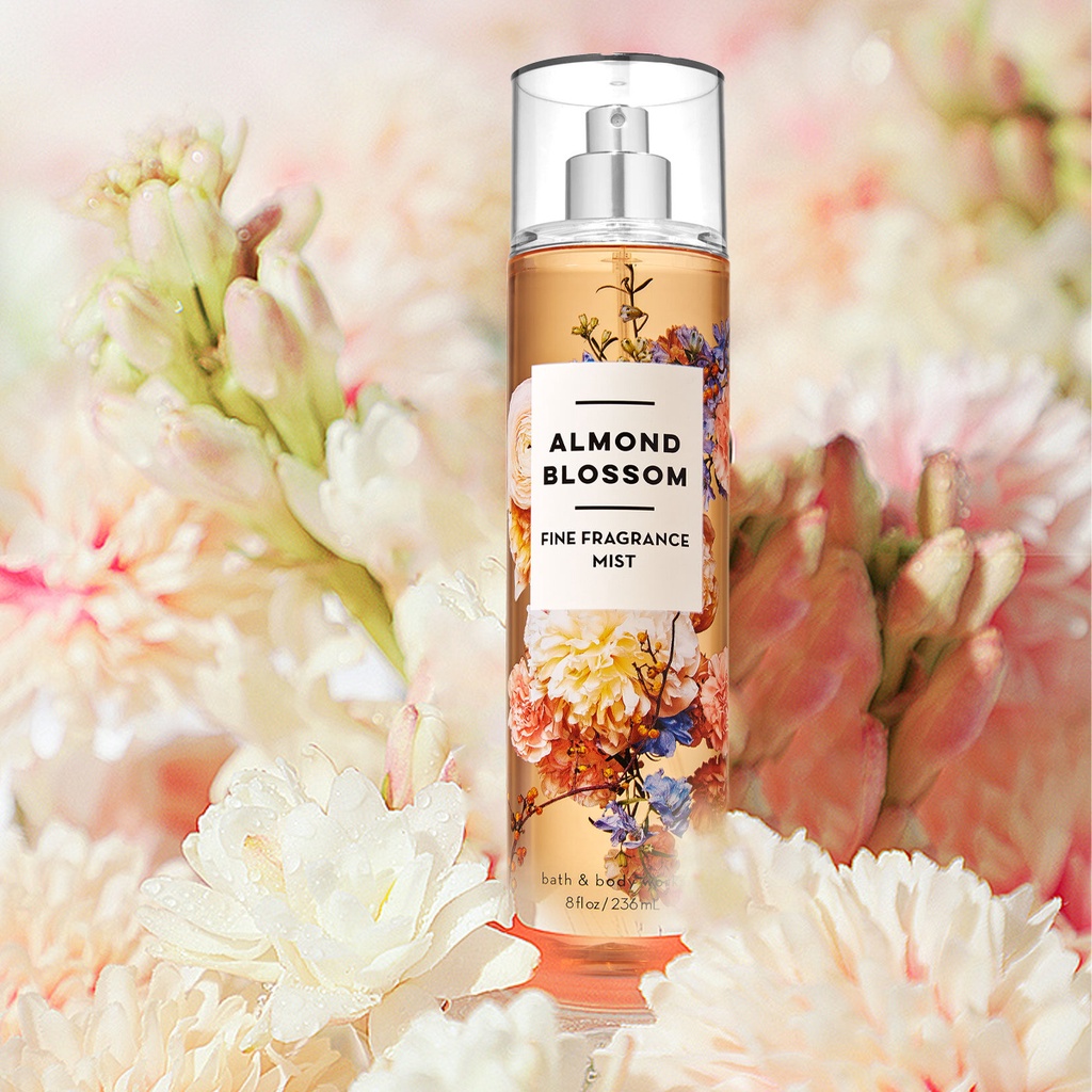Body mist almond blossom - xịt khử mùi toàn thân mùi body mist bath and body works mỹ 236ml