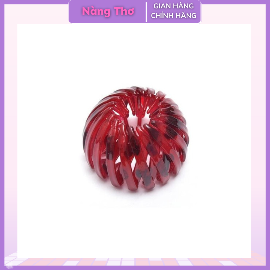 Búi chụp tóc nhựa trong co giãn đa năng