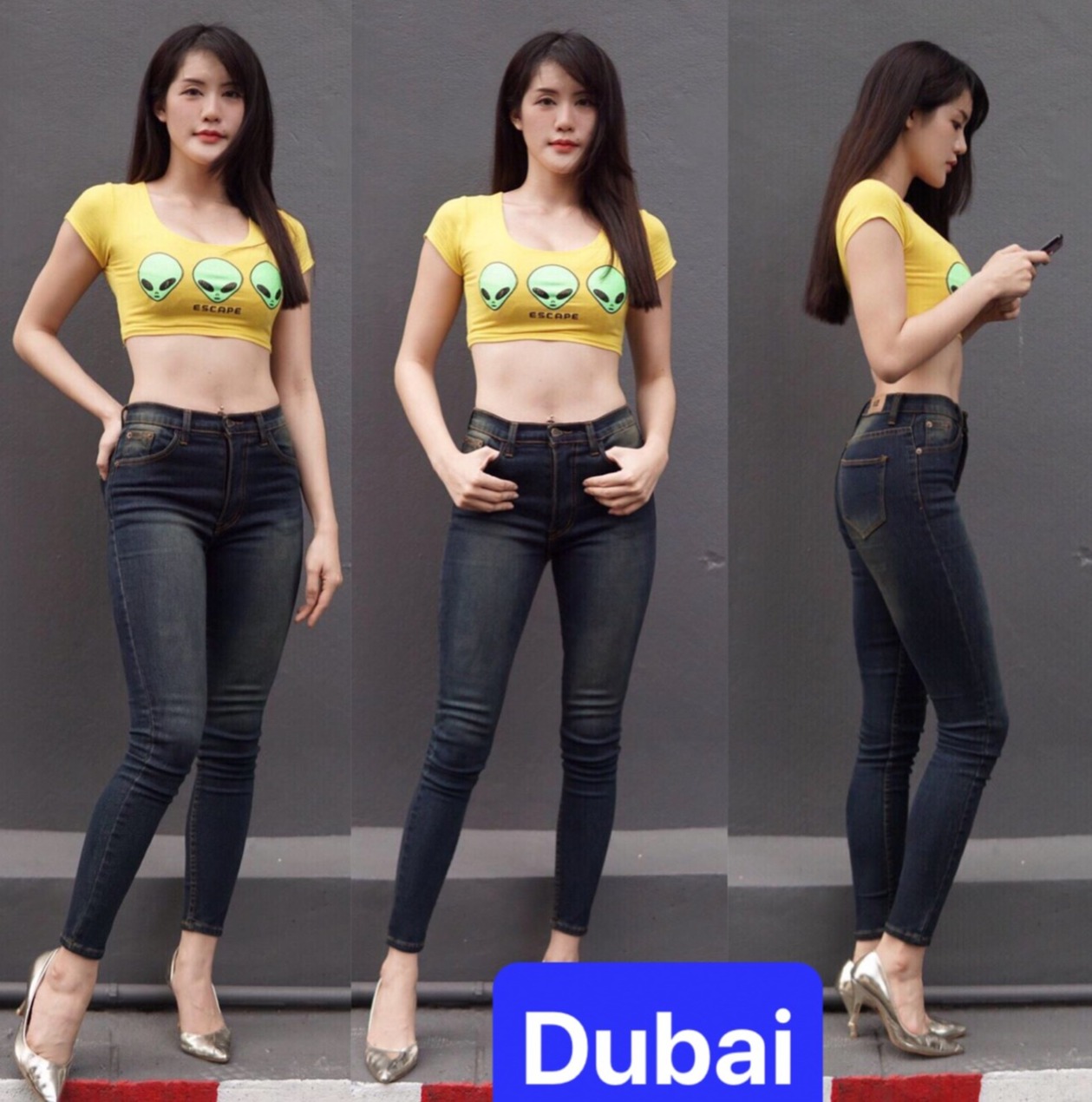 QUẦN JEAN NỮ CHẤT BÒ XANH RÊU TRƠN HÀN QUỐC LƯNG CAO NÂNG MÔNG CAO CẤP DB-215 - DUBAI FASHION