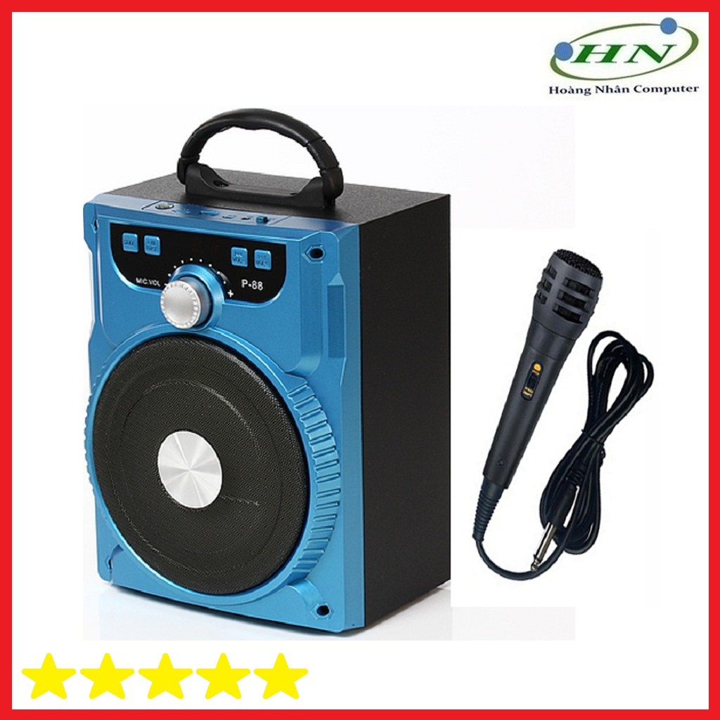 №∋  [TẶNG MIC KARAOKE] LOA BLUETOOTH KARAOKE P88P89