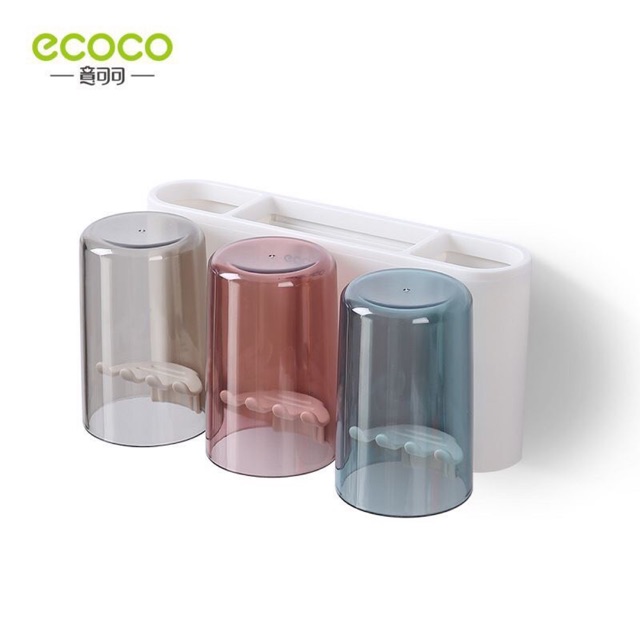 Hộp để bàn chải đánh răng ecoco kèm 3 cốc( SIÊU SALE GIÁ HÓT)