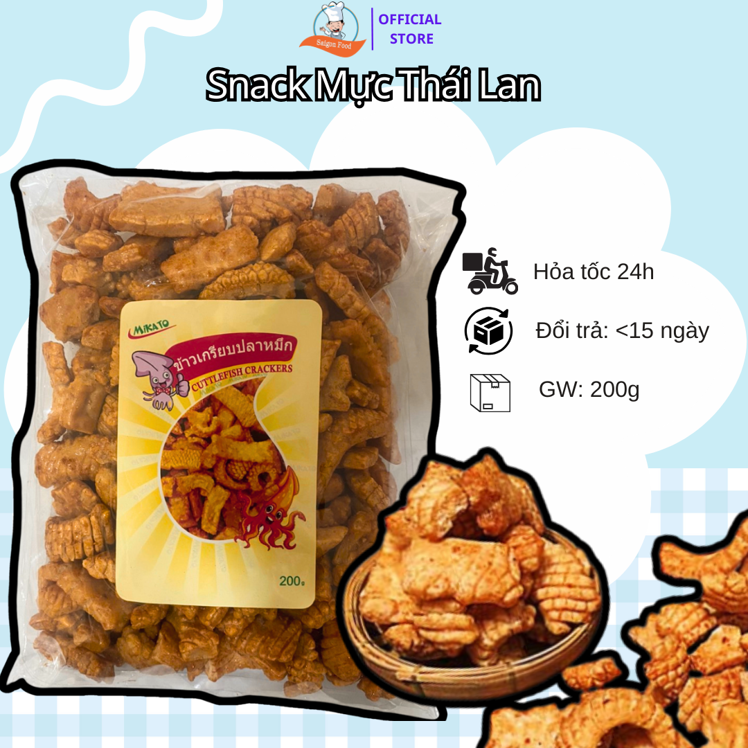 Snack mực thái lan gói 200g ăn vặt hot