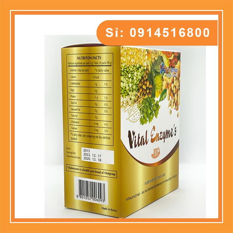 [HCM]Combo 1 thùng enzyme vital (thùng 12 hộp)