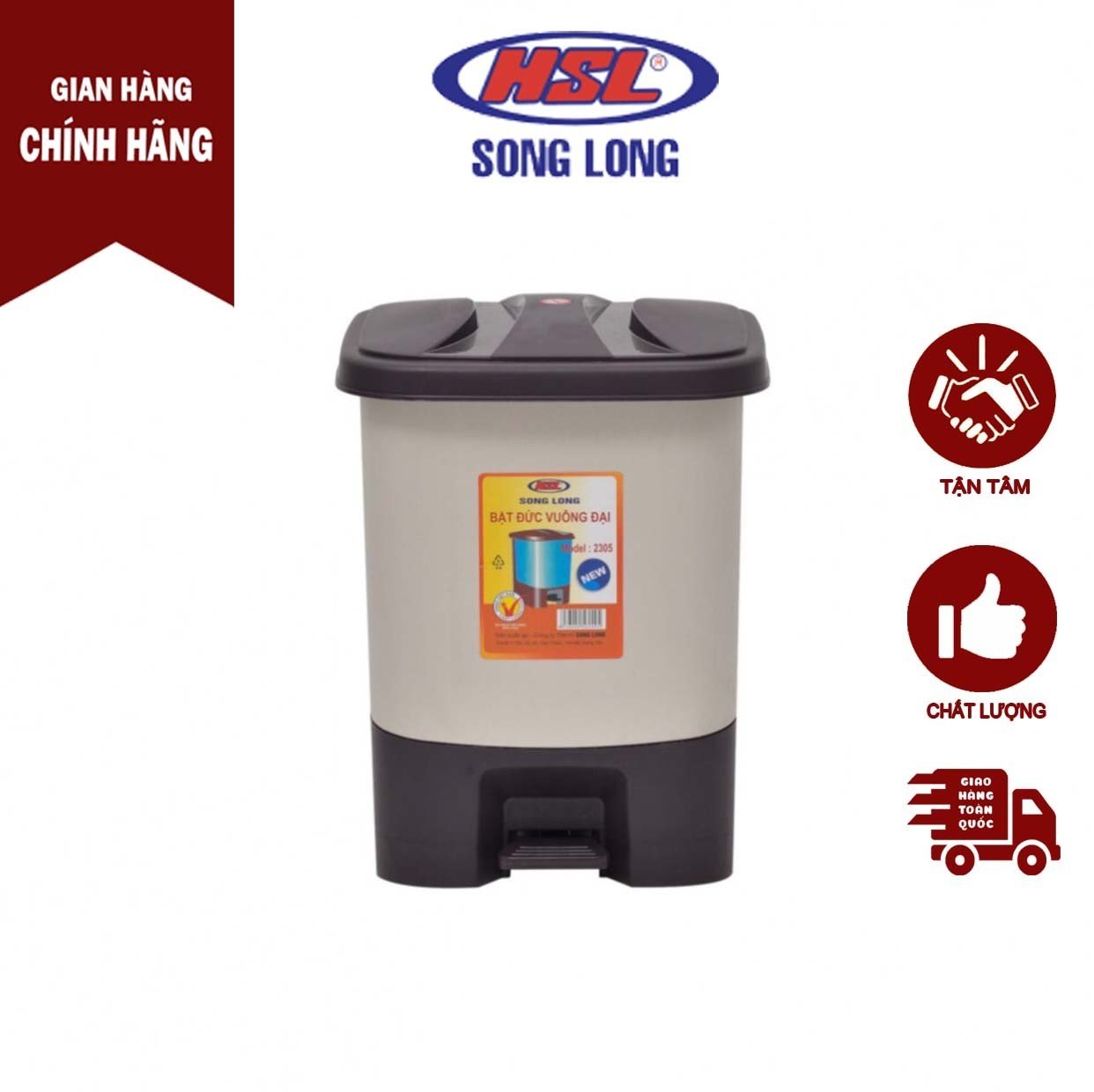 Bật Đức Vuông 15L Song Long (Có Bán Sỉ)