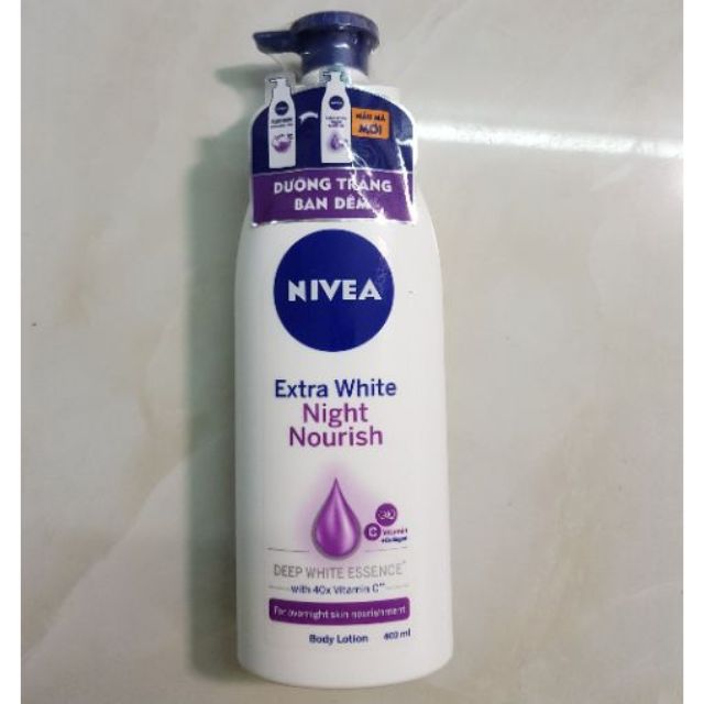 Sữa dưỡng thể Nivea Night White săn chắc da 350ml
