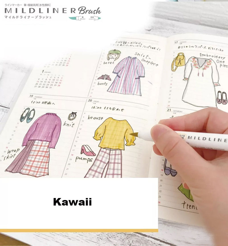 Bút 2 đầu Zebra mildliner Brush