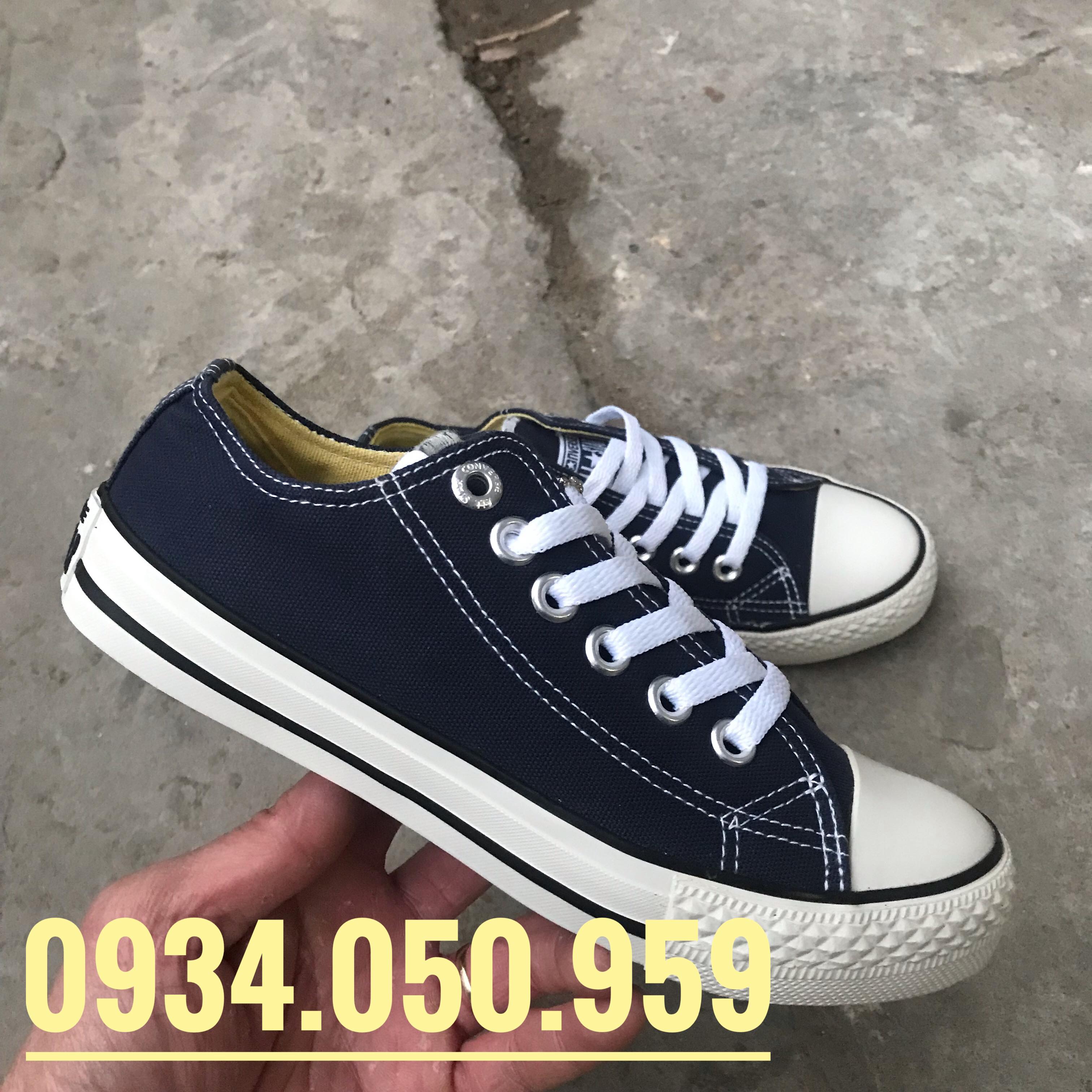 GIÀY CONVERSE Xanh navy thấp cổ (Full box)