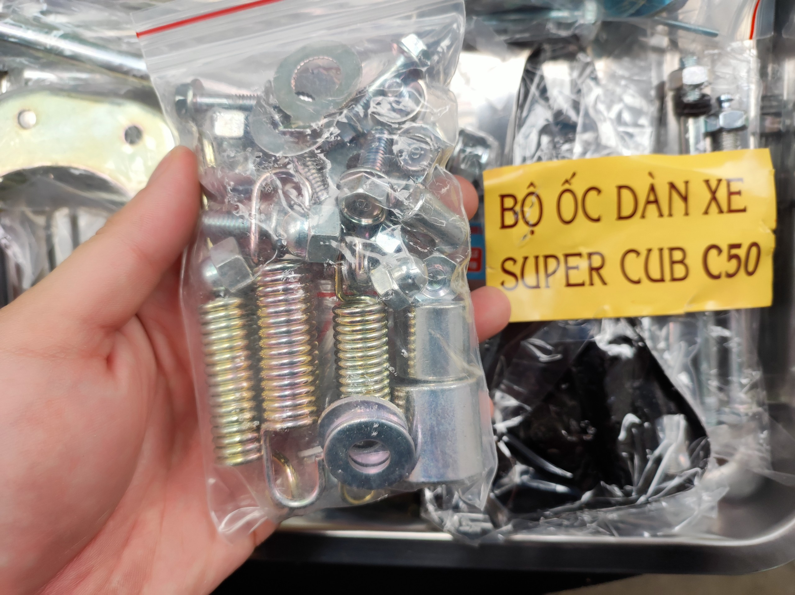 Bộ ốc dàn xe máy Dream Thái , Dream Việt , Wave Alpha Full đủ chi tiết, xi mạ đẹp