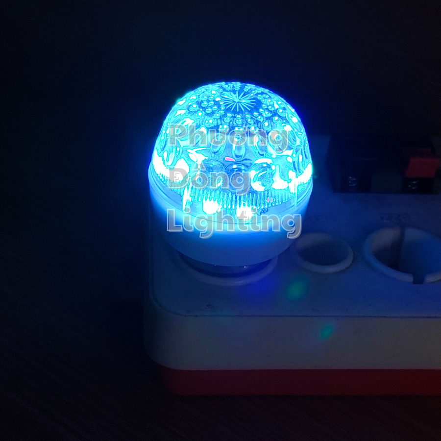 Bóng LED Chanh tròn đổi 7 màu đuôi E27
