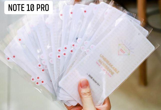 MIẾNG DÁN PPF PHỤC HỒI TRẦY XƯỚC MẶT TRƯỚC CHO SAMSUNG NOTE 10 PRO / NOTE 10 PLUS