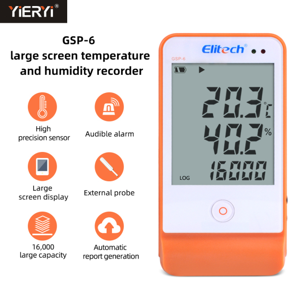 Bảng giá Yieryi Nhiệt kế cảm biến nhiệt độ và độ ẩm NTC GSP-6 USB - INTL