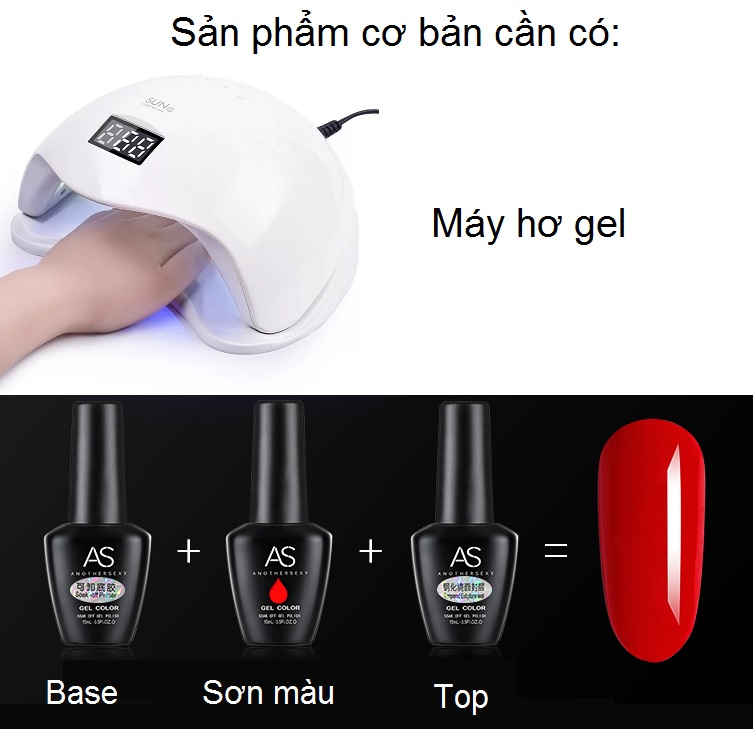 [HCM] Sơn gel AS - Màu Đen JD-02