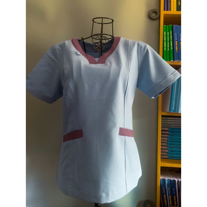 [BỘ SCRUBS THIẾT KẾ MAY RIÊNG] dành cho Bác Sĩ , Điề dưỡng, spa CHẤT LIỆU KAKI LỤA CAO CẤP (CÓ MAY THEO SỐ ĐO RIÊNG )