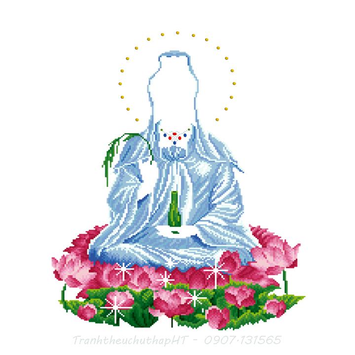 [HCM]Tranh đính đá Phật Bà kích thước 75*57cm - tự đính