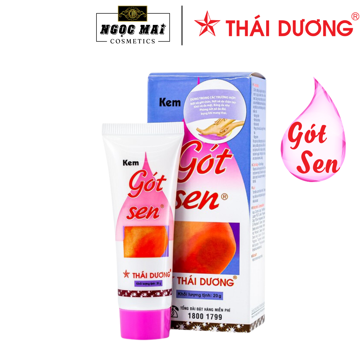 Kem ngừa nứt gót chân Gót Sen Thái Dương (20g)
