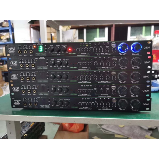 Vang cơ lai số T. D ACOSTIC Q800 chống hú cực tốt có hiệu ứng Delay + Repeat + Reaved phiên bản mới công nghệ mới