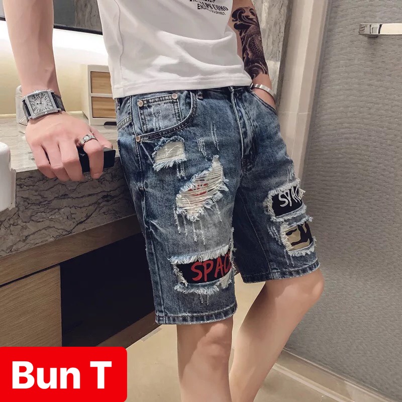 QUẦN SHORT SỌT LỬNG JEAN NAM CHẤT BÒ THÊU SIÊU HOT THÁI LAN T&T-190 TRANG BUN FASHION