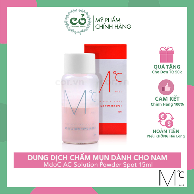 Dung Dịch Chấm Mụn Xẹp Mụn Nhanh Dành Cho Nam MdoC AC Solution Powder Spot 15ml giá rẻ