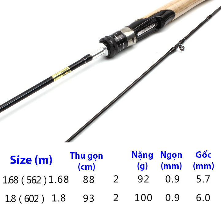 Bộ Cần Câu Máy Lure UL 1m68 1m8, máy kim loại 2000, trọn bộ cần câu máy giá siêu rẻ - SANAMI FISHING