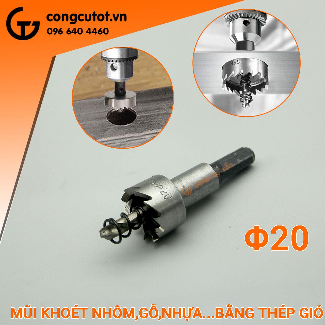 Mũi khoét lỗ nhôm các cỡ 16-30mm