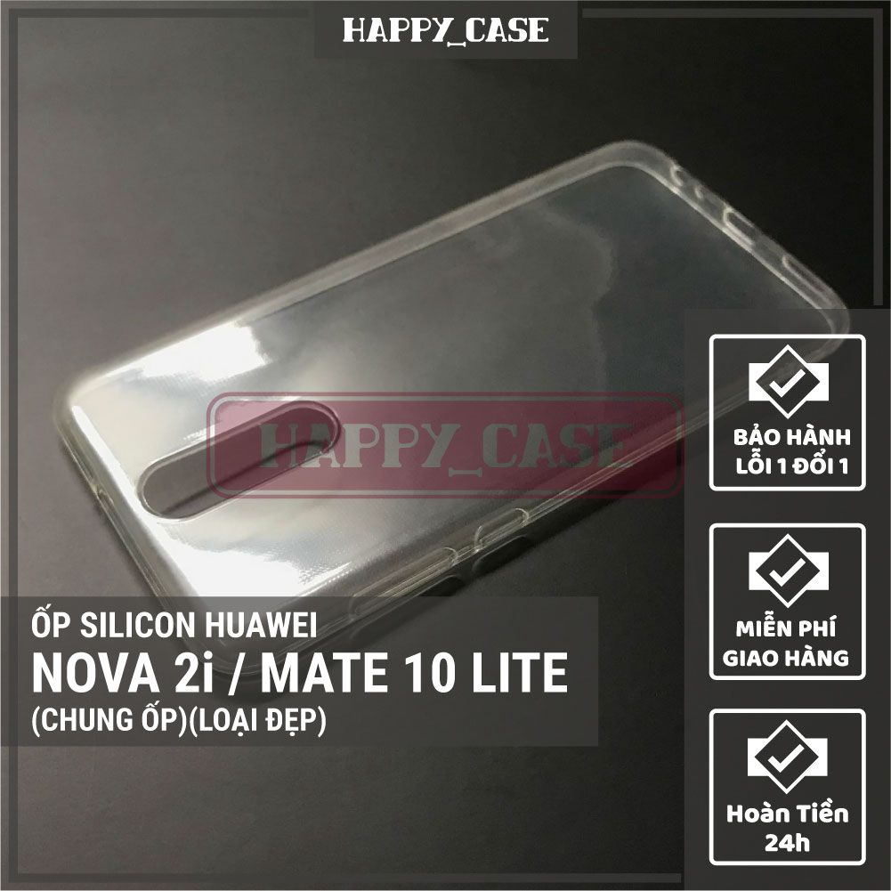 Ốp lưng điện thoại huawei nova 2i / mate 10 lite thin transparent silicon