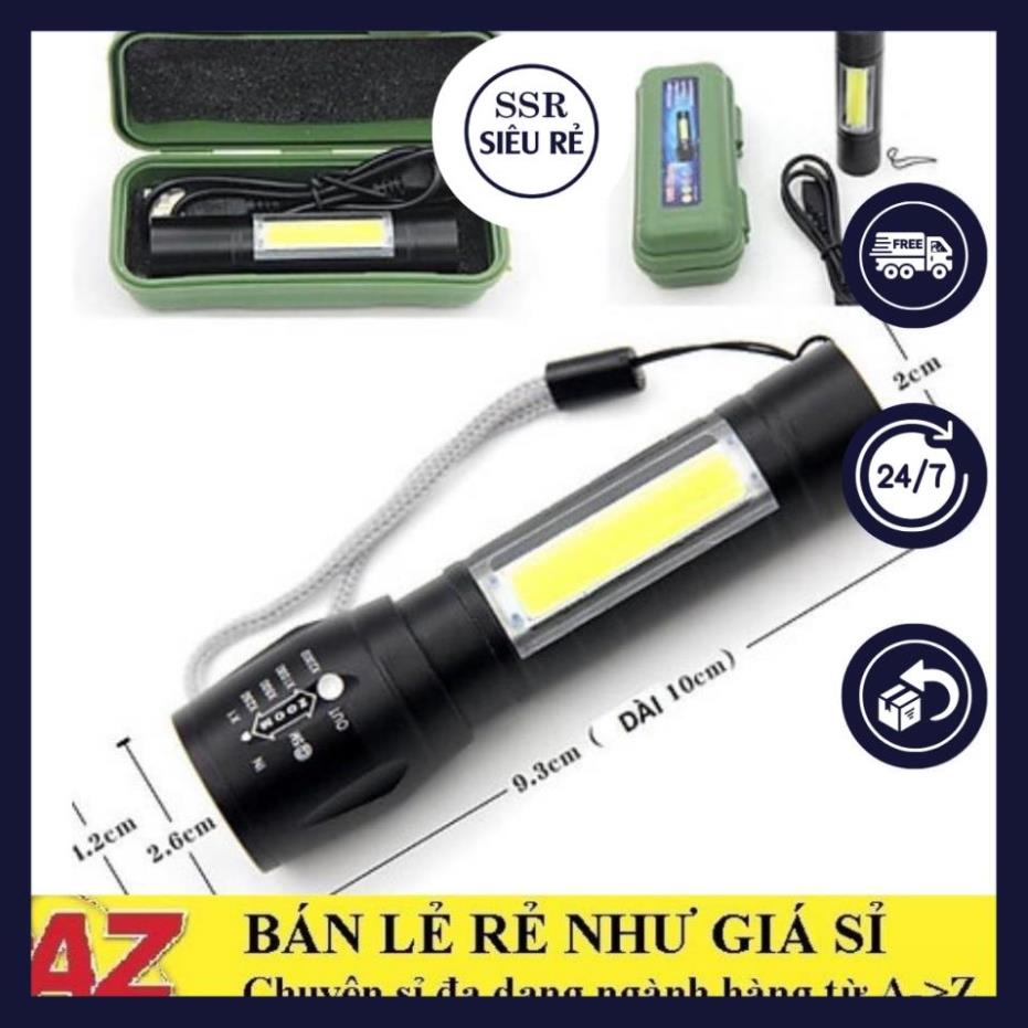 Đèn pin mini siêu sáng 911 cao cấp có zoom xa gần