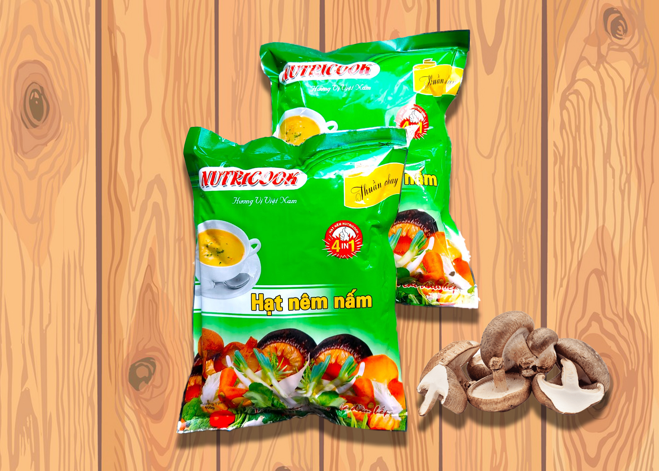 Hạt nêm chay Nutricook Nấm 400g