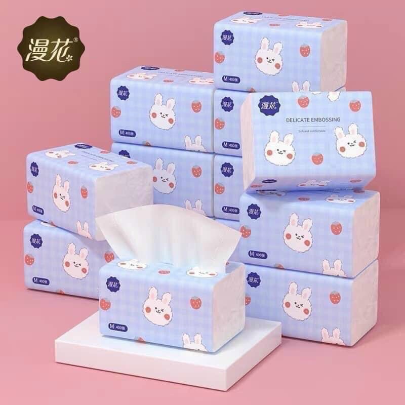 Thùng 40 Gói Giấy Ăn Thỏ Trắng Siêu Dai, Siêu Mịn (Hàng Nội Địa Trung)