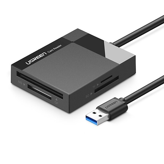 Đầu đọc thẻ USB 3.0 hỗ trợ thẻ TF/SD/CF/MS dài 0.5m UGREEN 30229