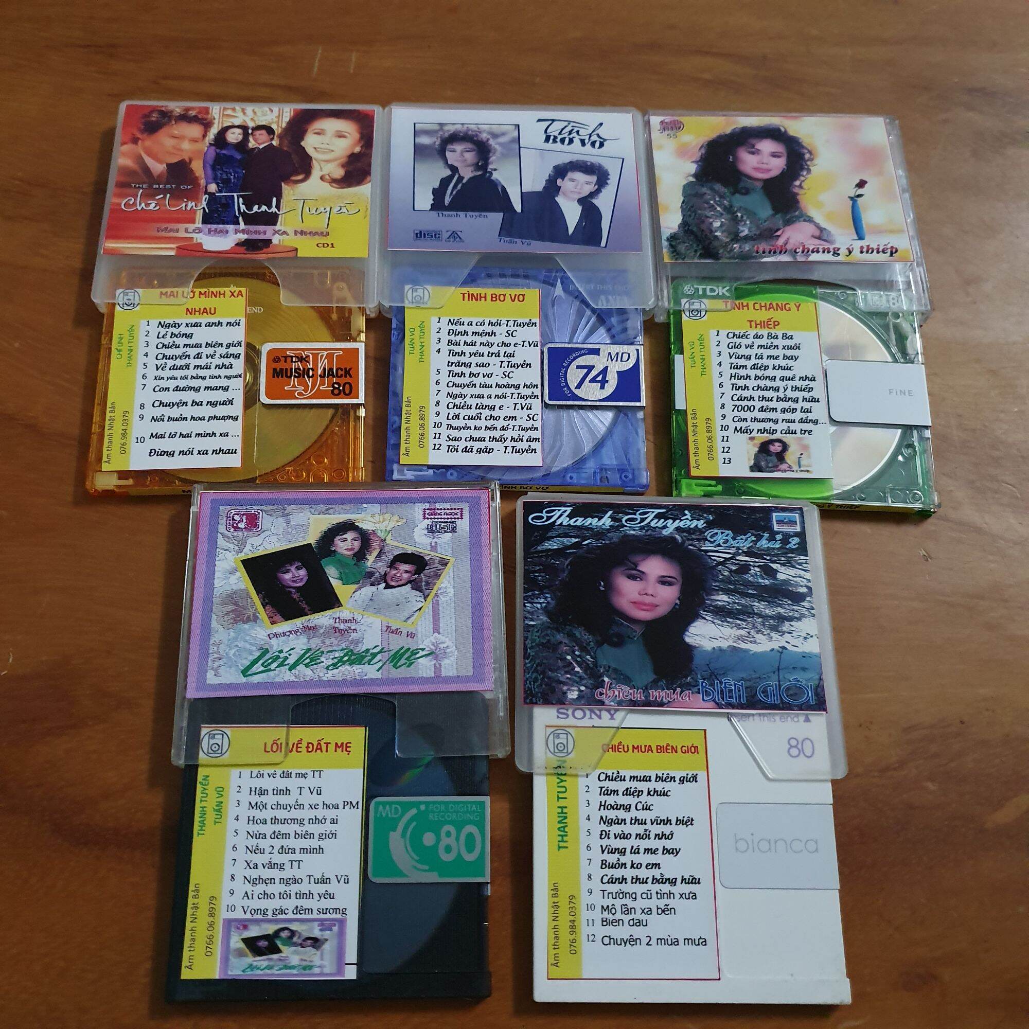 [MDCD] Đĩa nhạc MD - Bộ 5 đĩa nhạc Thanh Tuyền chọn lọc - SP có hộp