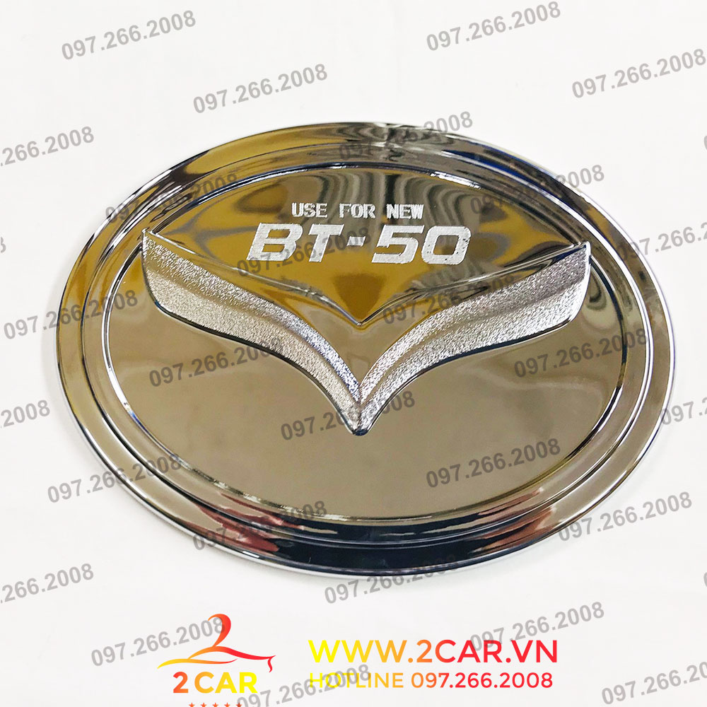 Ốp nắp bình xăng xe mazda bt50 2016- 2021 mạ crom cao cấp