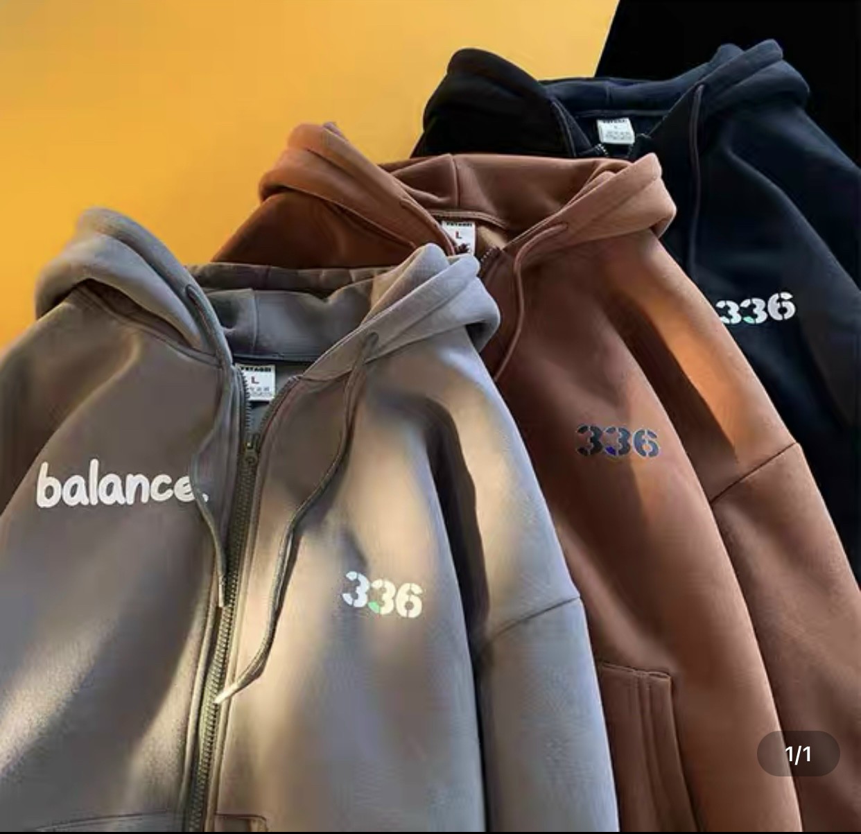 Áo Khoác Hoodie & Sweater Nam Nữ, Áo Khoác Nỉ Thêu Chữ BALANCE Phối Số 336 Chất Nỉ Mềm Mịn UTS