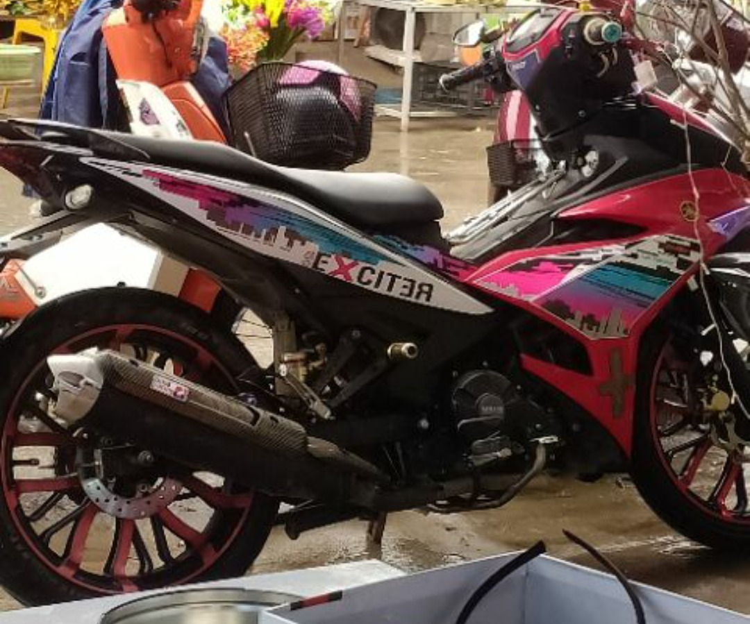 Tem rời ex 150 thành phố dán xe trắng - mẫu mới tặng logo