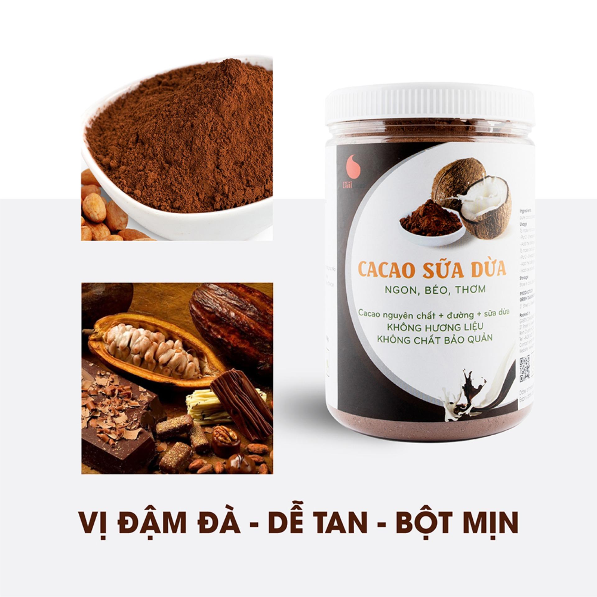 Bột cacao sữa dừa Light Cacao - Hũ 550gr