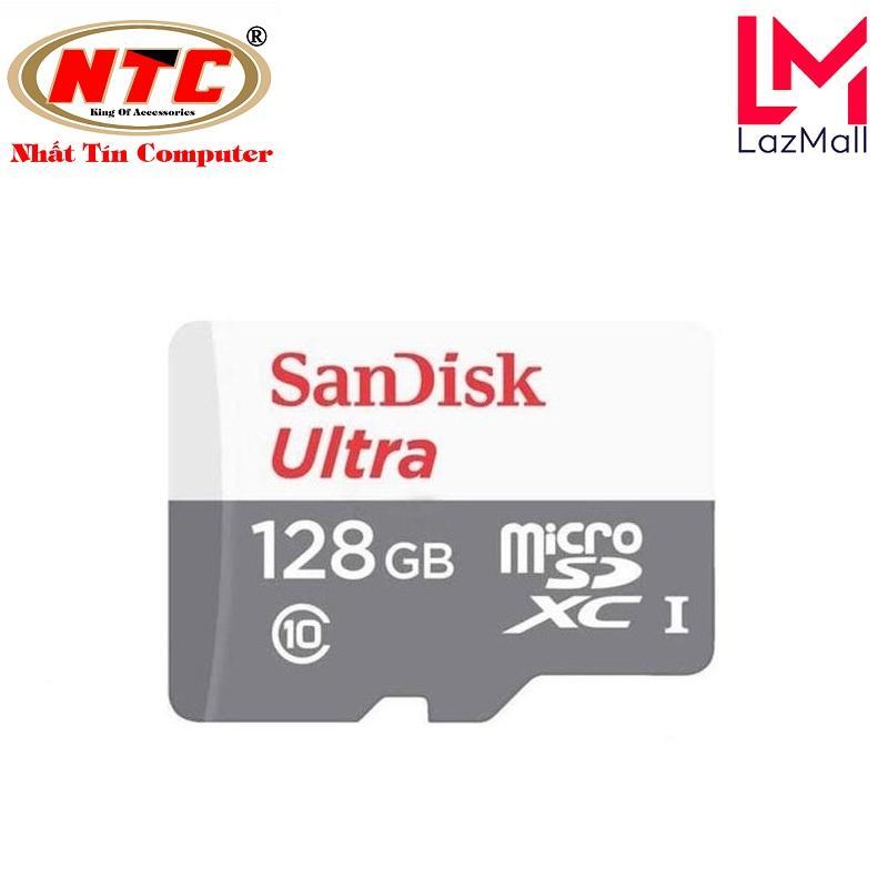 [TẶNG 10 BAO LÌ XÌ] Thẻ Nhớ MicroSDXC SanDisk Ultra 128GB Class 10 80MB/s (Xám)