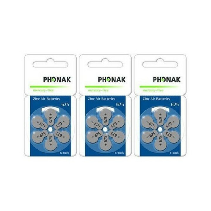 Pin Phonak 675 Cho Máy Trợ Thính vĩ 6 viên