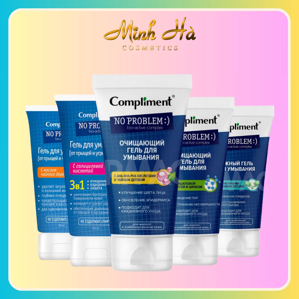 Sữa rửa mặt Compliment No Problem 200ml làm sạch sâu cấp ẩm lâu dài