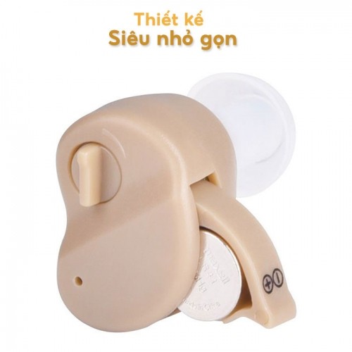 Máy trợ thính siêu mini Axon K-80 - Sử dụng pin cúc áo
