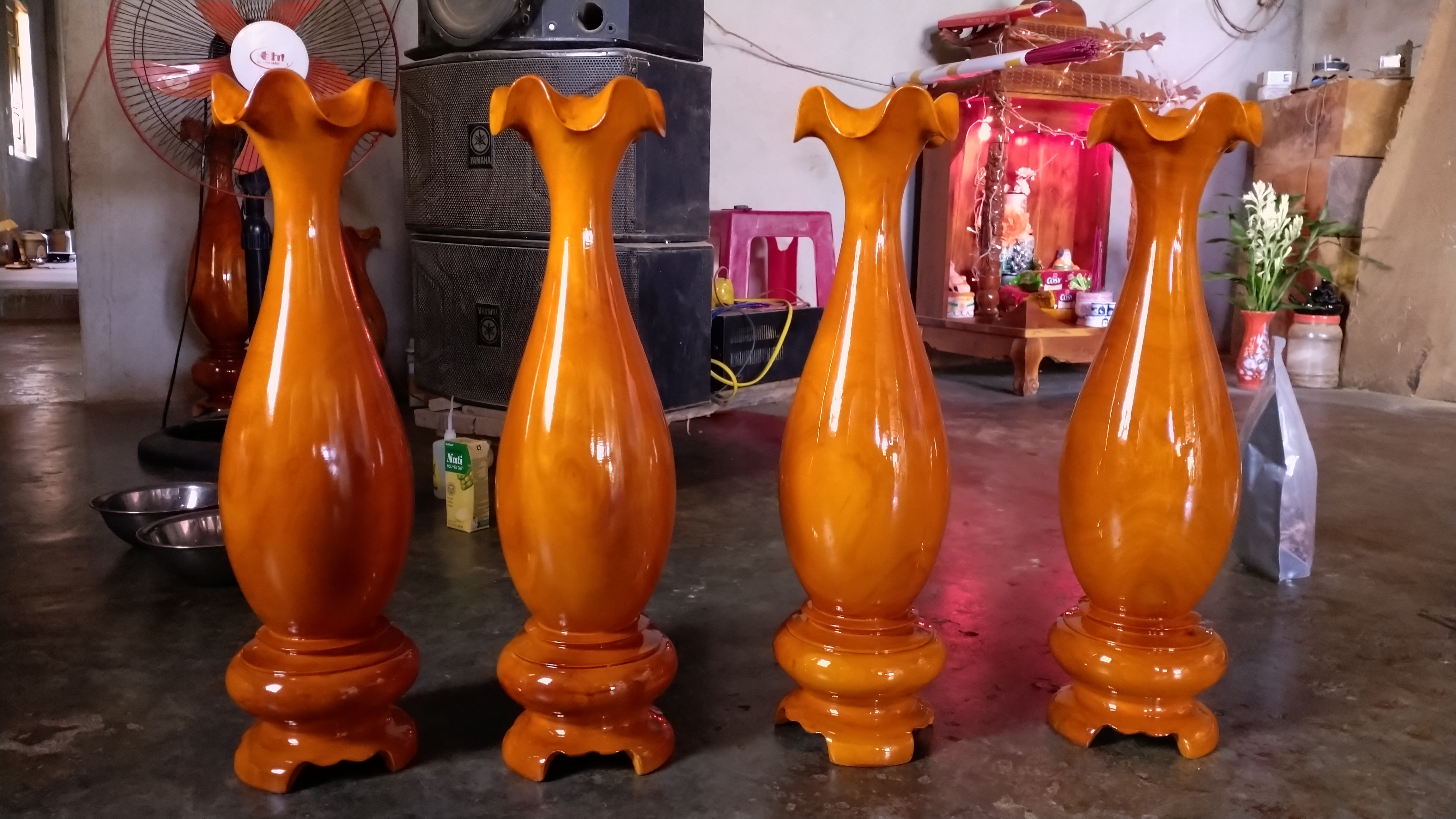 cặp lục bình gỗ mít ta cao 50cm