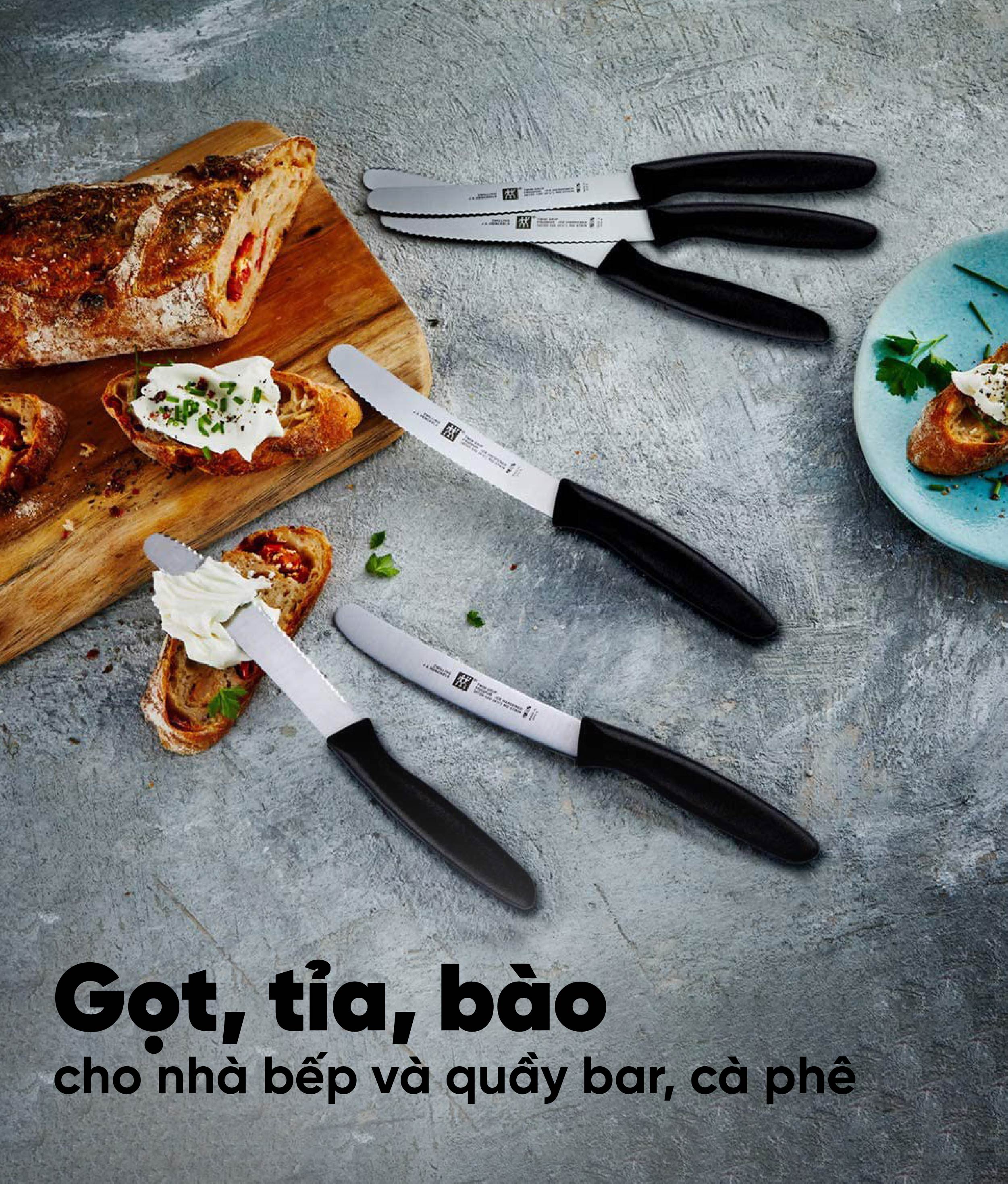 ZWILLING - Bộ dao Twin Grip màu đỏ - 2 món