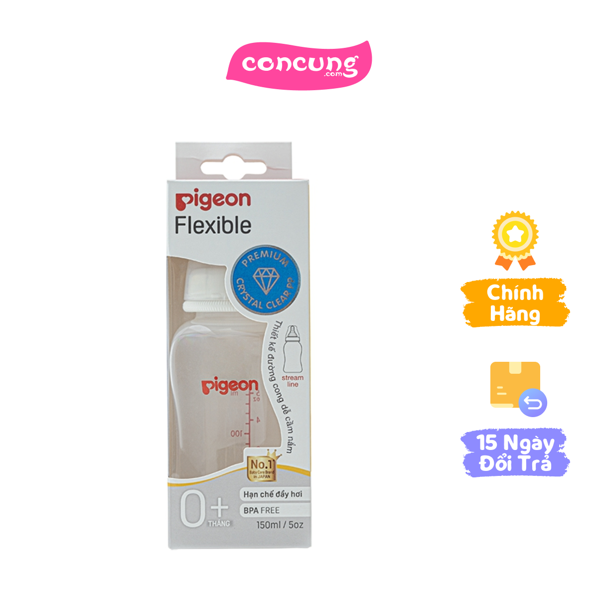 Bình sữa Pigeon Streamline 150ml